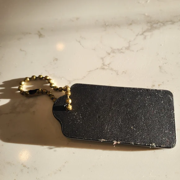 Coach Black Leather Tag - Picture 3 of 3